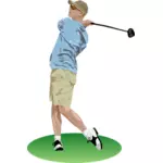 Golf oyuncusu vektör görüntü