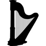 Silhouette vecteur de harpe
