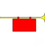 Herald trumpet vector image