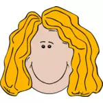 Smiling blond woman vector