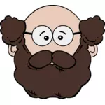 Vektor-Bild eines Mannes mit Bart