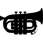 Vecteur de trompette de poche