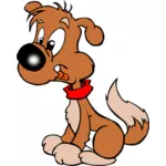 Dibujo vectorial de dibujos animados cachorro