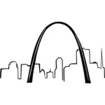 St. Louis Gateway Arch vector afbeelding