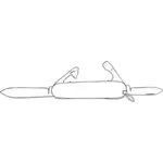 Desenho vetorial de faca Suíça do exército