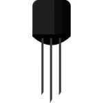 Electronic transistor vector image