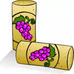 Disegno del tappo di sughero per una bottiglia di vino vettoriale