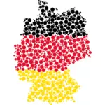 Map of Germany with dots