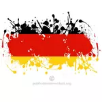 Duitse vlag in verf splatter vorm