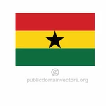 Vector flag of Ghana