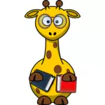 Vektorgrafikk utklipp av nerd giraffe