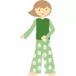 Lady en pyjama