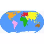 Globus z kontynentów