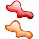 ClipArt vettoriali di rosso e arancio scende icone