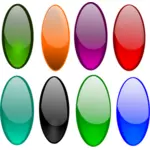 Vector de la imagen de botones con forma ovales