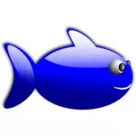 光沢のある青い魚ベクトル イラスト