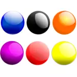 Colorful shiny buttons vector image