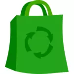 رمز ناقلات حقيبة التسوق الخضراء