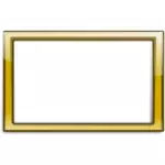 Lesklý transparentní žlutý rámeček vektorové ilustrace