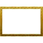 Gold snowflake frame vector graphics