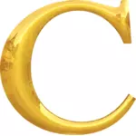 Kultainen C-typografia