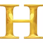 Kultainen typografia H
