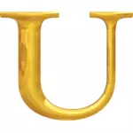Kultainen typografia U