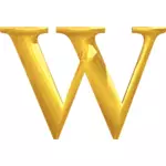 Kultainen typografia W