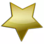 Zlatá hvězda Vektor Klipart
