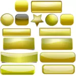 Set Vector boutons d'or