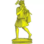 Gouden standbeeld vector afbeelding