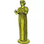 Kultaisen naisen patsas