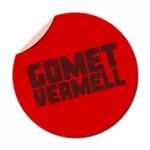 Gomet vermell מדבקה אדומה בתמונה וקטורית
