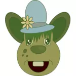 Green mouse vector clip art