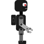Vector clip art of squarey robot