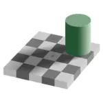 Illusione ottica con scacchiera