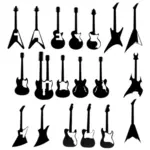 Guitar types vector illustration