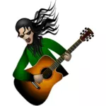 Guitar player vector image