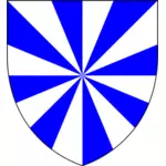 青色のプロペラの盾のベクトル画像