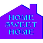 Home sweet home poster vectorillustratie