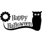 Hyvää Halloween-lepakkovektoripiirustus