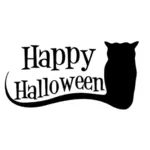Happy Halloween kelelawar dari belakang vektor ilustrasi