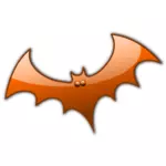 Orange Halloween bat vector image