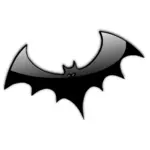 Svart Halloween bat vektorbild