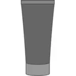 Clipart vetorial de creme tubo em branco
