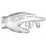 Kresba lidské ruky tužkou