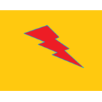 Lightning symbol 3D vector image | Public domain vectors