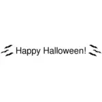 Happy Halloween banner med flaggermus vektor image