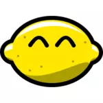 Vektor-Illustration von Zitrone, die lächelnd auf Sie