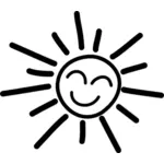 Graphiques vectoriels heureux soleil